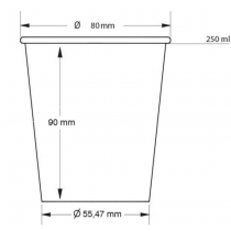 Papierový pohár 250 ml